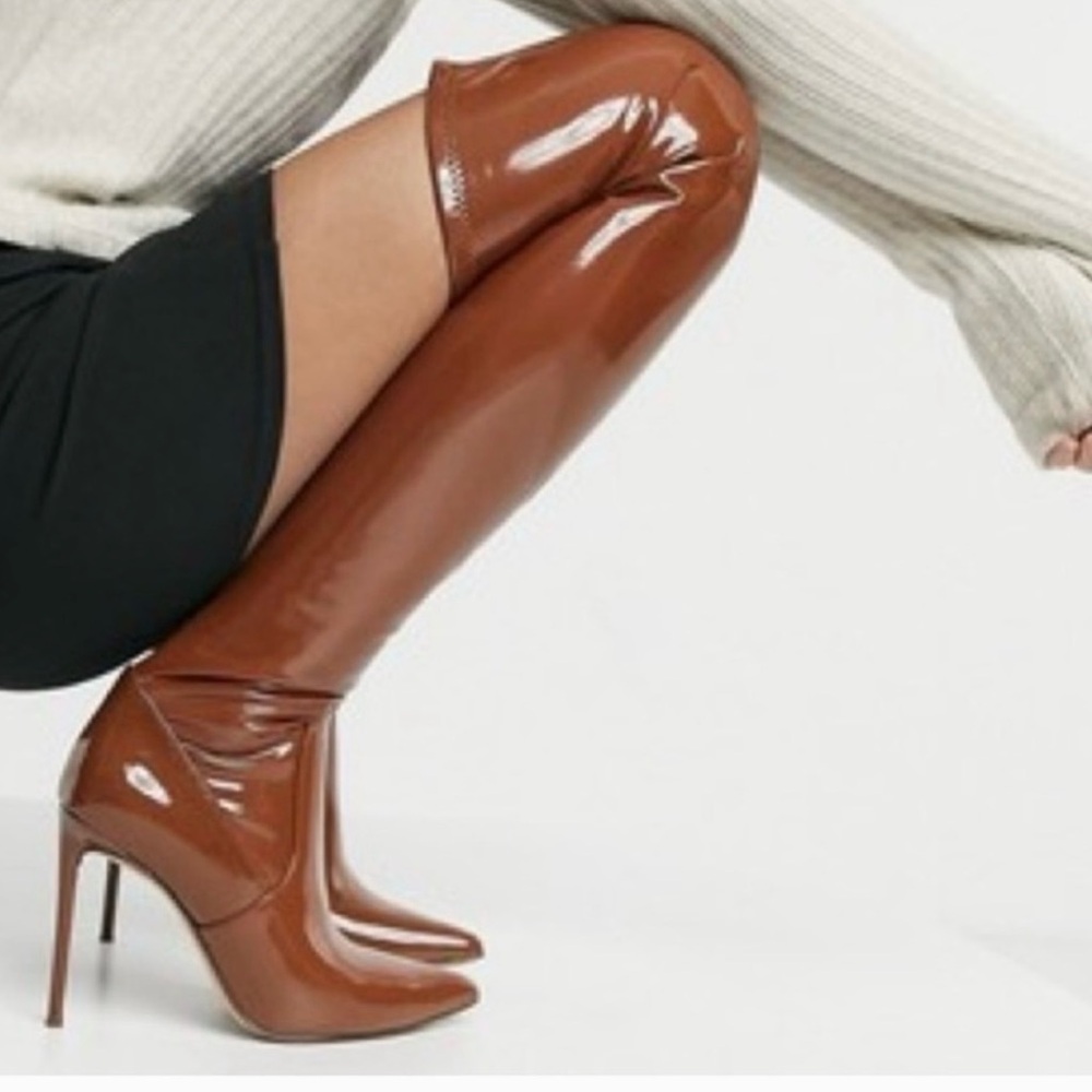 Steve Madden Burgundy Over the Knee Boots